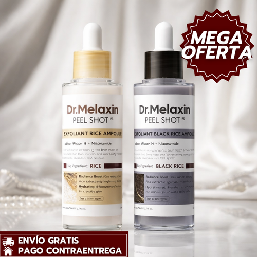 Exfoliante Dr. Melaxin™️:Ampolla exfoliante con arroz negro que limpia poros y aporta luminosidad.